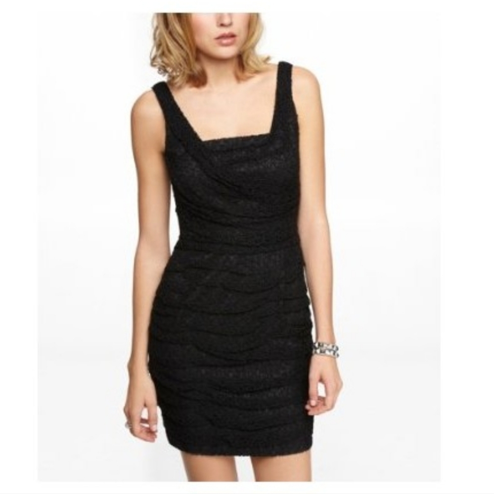 EXPRESS 🖤 Black Lace Dress Sz 6 * Great Condition